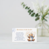 Nieuwjaar Blue Beer Boy Baby shower Book Kaart (Staand voorkant)
