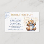 Nieuwjaar Blue Beer Boy Baby shower Book Kaart (Voorkant)