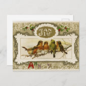  nieuwjaar Briefkaart (Voorkant / Achterkant)