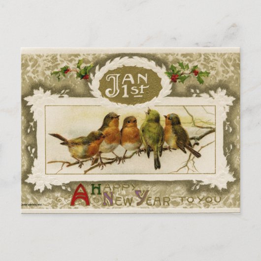  nieuwjaar Briefkaart (Voorkant)