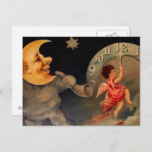  nieuwjaar Briefkaart (Voorkant / Achterkant)