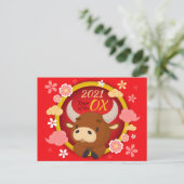 Nieuwjaar Briefkaart (Staand voorkant)