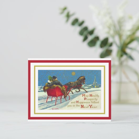  nieuwjaar briefkaart (Staand voorkant)