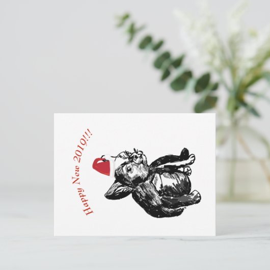 Nieuwjaar Briefkaart (Staand voorkant)