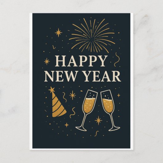 Nieuwjaar Briefkaart (Voorkant)