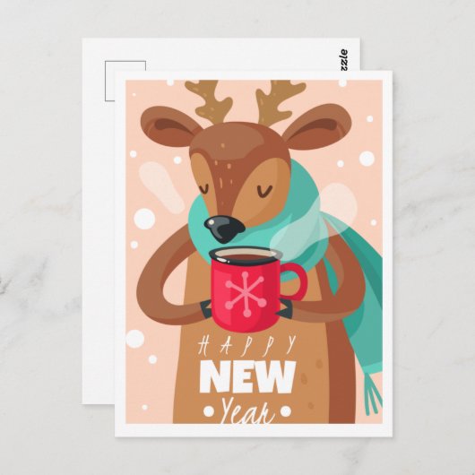 Nieuwjaar Briefkaart (Voorkant / Achterkant)