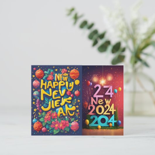 Nieuwjaar Briefkaart 2024 (Staand voorkant)