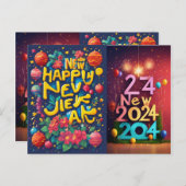Nieuwjaar Briefkaart 2024 (Voorkant / Achterkant)