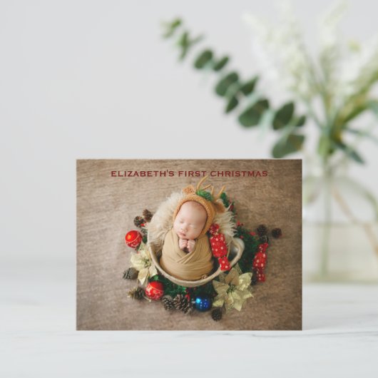 Nieuwjaar briefkaarten met een afbeelding van uw b (Staand voorkant)