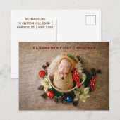 Nieuwjaar briefkaarten met een afbeelding van uw b (Voorkant / Achterkant)