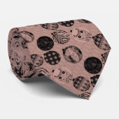 Nieuwjaar bruine Retro kerst Stropdas (Opgerold)