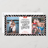 Nieuwjaar Bullseye 1 Feestdagenkaart (Voorkant / Achterkant)