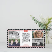 Nieuwjaar Bullseye 3 Feestdagenkaart (Staand voorkant)