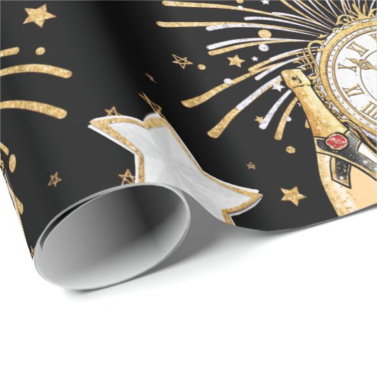 Nieuwjaar Cadeaupapier (Rol Hoek)