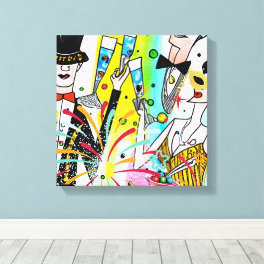 Nieuwjaar Canvas Afdruk (Insitu (Houten vloer))