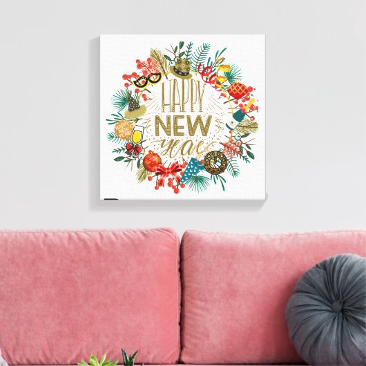 Nieuwjaar Canvas Afdruk (Insitu (Woonkamer))