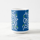 Nieuwjaar: cartoon afbeelding van kinderen koffiemok (Center)