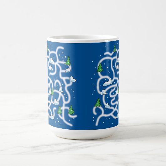 Nieuwjaar: cartoon afbeelding van kinderen koffiemok (Center)