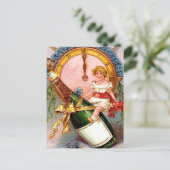 Nieuwjaar Champagne Briefkaart (Staand voorkant)