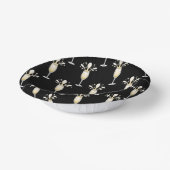 Nieuwjaar Champagne Fluit Glas Papieren Kommen (Gebogen)