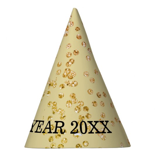 Nieuwjaar Champagne Gold Bubbles Fun Feesthoedjes (Rechts)