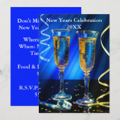 Nieuwjaar Champagne Toast 20XX Kaart (Voorkant / Achterkant)