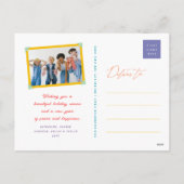 Nieuwjaar Cheer Kleurrijke & Leuke Confetti Stippe Feestdagenkaart (Achterkant)