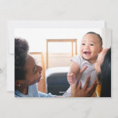 nieuwjaar cheer minimalist 4 foto collage script feestdagenkaart (Achterkant)