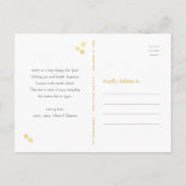 Nieuwjaar Cheer Modern Script Chic Gold Stippen Fo Feestdagenkaart (Achterkant)