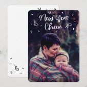 Nieuwjaar Cheer Ticker Tape-foto Feestdagenkaart (Voorkant / Achterkant)