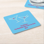 Nieuwjaar Cheers (op maat) Kartonnen Onderzetters (Schuin)