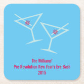 Nieuwjaar Cheers (op maat) Kartonnen Onderzetters (Voorkant)