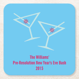 Nieuwjaar Cheers (op maat) Kartonnen Onderzetters