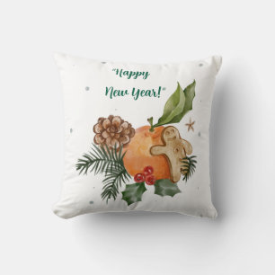 Nieuwjaar Citrus & Sweets Waterverf Kussen