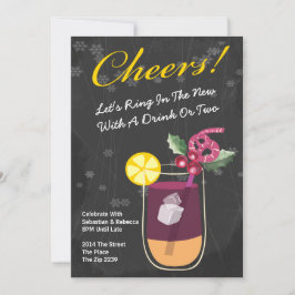 Nieuwjaar cocktail Drinken op persoonlijke titel Kaart