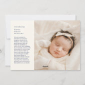 Nieuwjaar Confetti Modern Birth Announcement Feestdagenkaart (Achterkant)