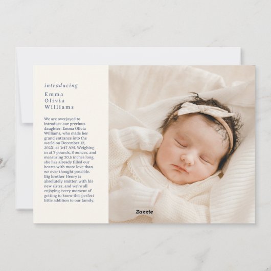 Nieuwjaar Confetti Modern Birth Announcement Feestdagenkaart (Achterkant)