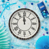 Nieuwjaar Confetti op klok en vuurwerk Papieren Bordje (Feest)