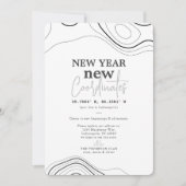 Nieuwjaar coördineert Grijze aankondiging (Voorkant)