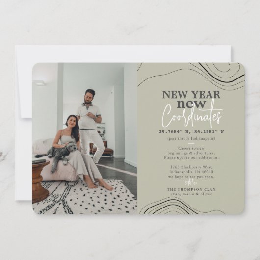 Nieuwjaar coördineert publicatie groene beweging P Feestdagenkaart (Voorkant)