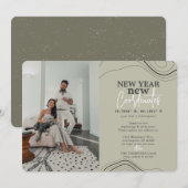 Nieuwjaar coördineert publicatie groene beweging P Feestdagenkaart (Voorkant / Achterkant)