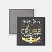 Nieuwjaar Cruise Squad 2025 Square Magneet (Voorkant / Achterkant)