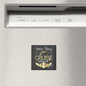 Nieuwjaar Cruise Squad 2025 Square Magneet (Insitu (Vaatwasser))