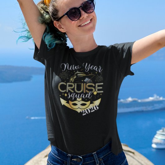 Nieuwjaar Cruise Squad Gold Custom Tri-Blend Shirt