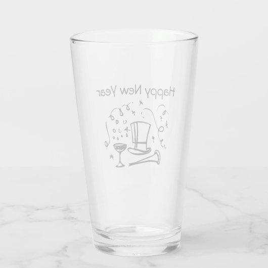 Nieuwjaar dateert glas (Achterkant)