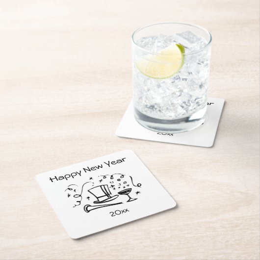 Nieuwjaar dateert kartonnen onderzetters (Insitu)