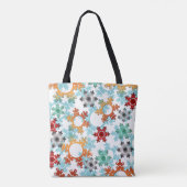 Nieuwjaar decor, kerst, nieuw jaar, sneeuw tote bag (Achterkant)
