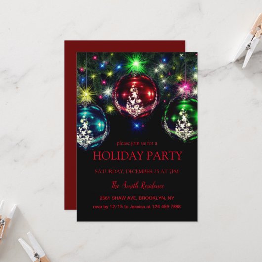 Nieuwjaar decoratie, Kerstster Kaart (Voorkant / Achterkant in situ)