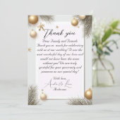 Nieuwjaar Design Gold Elegant Baby shower Bedankkaart (Staand voorkant)