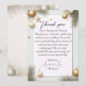 Nieuwjaar Design Gold Elegant Baby shower Bedankkaart (Voorkant / Achterkant)